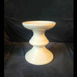 Small White Candle Stand Holder Gold Canyon